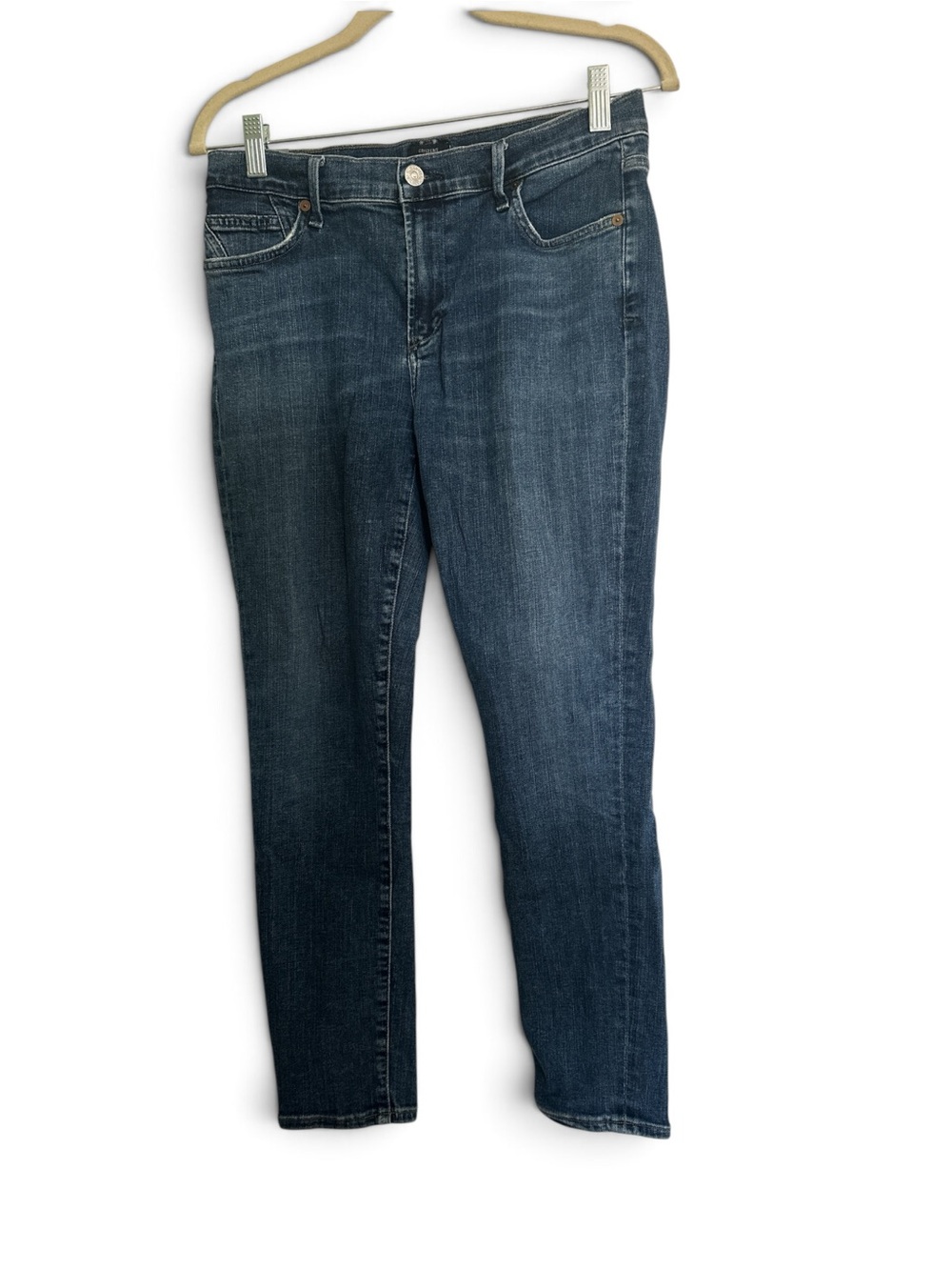 Citizens Of Humanity Rocket Crop Skinny Jeans in Dark Blue Wash